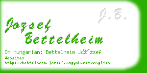 jozsef bettelheim business card